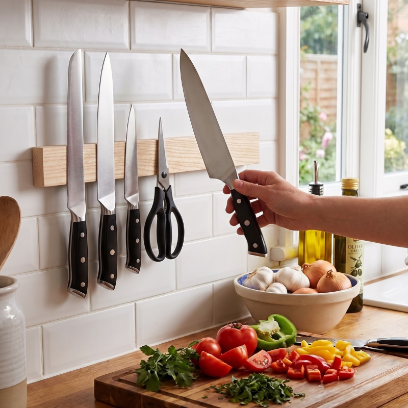16-Inch Walnut Magnetic Knife Strip Holder