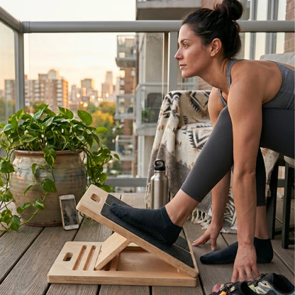 Foldable Wood Incline Calf Stretcher Board
