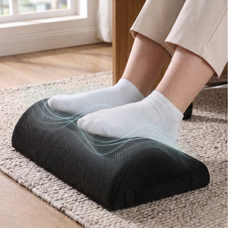 Memory Foam Under-Desk Footrest & Leg Rest Pillow