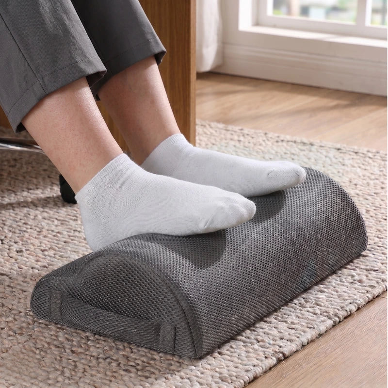 Memory Foam Under-Desk Footrest & Leg Rest Pillow