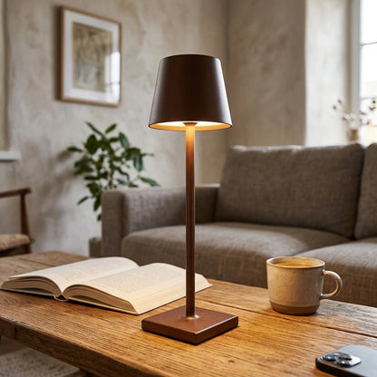 Cordless Dimmable Table Lamp Metallic Black