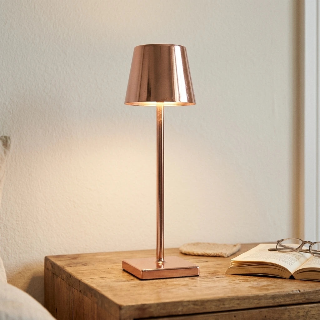 Cordless Dimmable Table Lamp Metallic Black