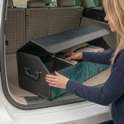 Suede Leather Car Trunk Organizer Box