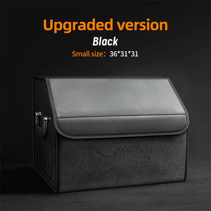 Suede Leather Car Trunk Organizer Box