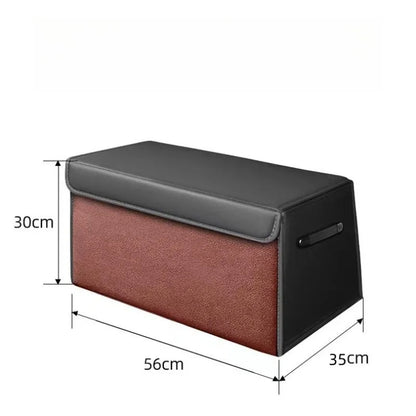 Folding Suede Leather Car Trunk Storage Box