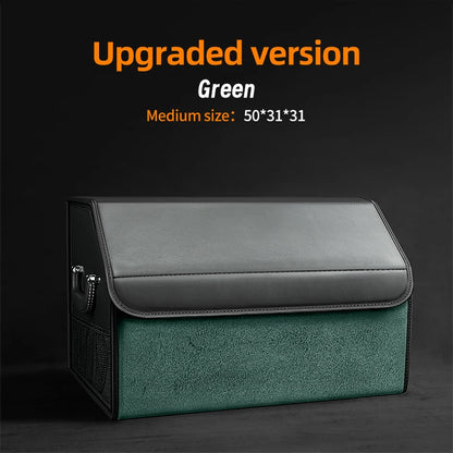 Suede Leather Car Trunk Organizer Box