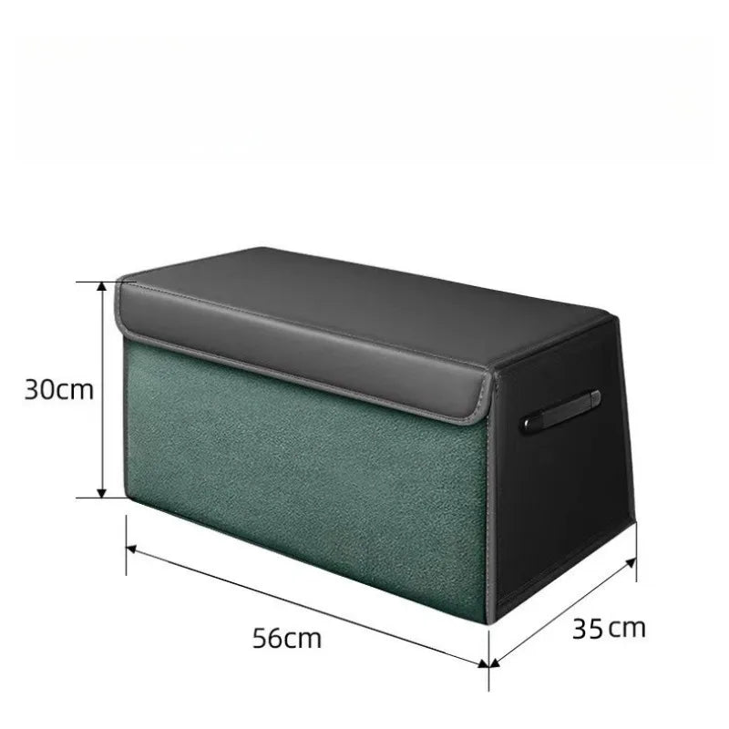 Folding Suede Leather Car Trunk Storage Box