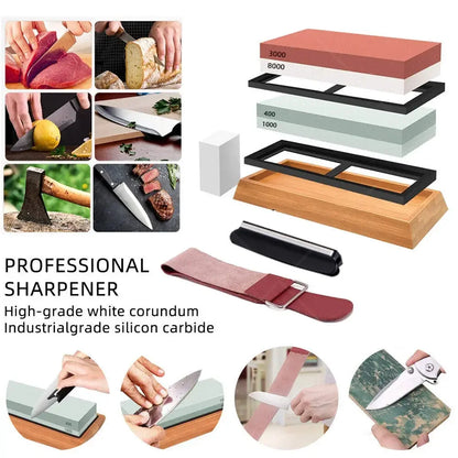 Dual-Grit Knife Sharpening Stone Kit 8000