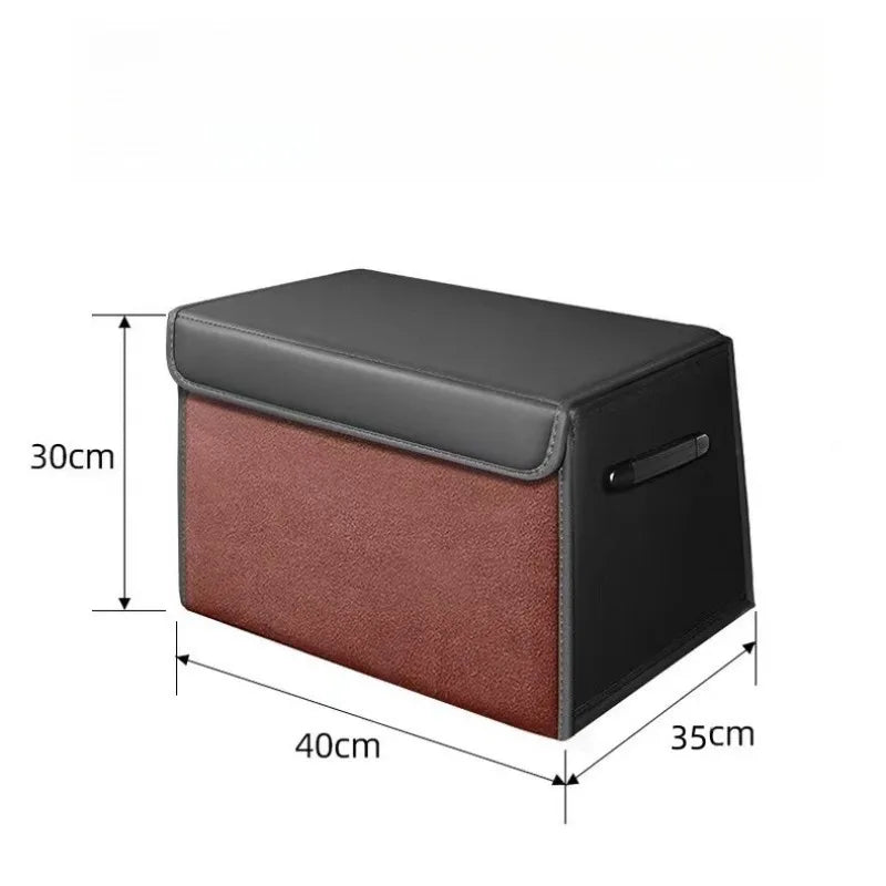 Folding Suede Leather Car Trunk Storage Box