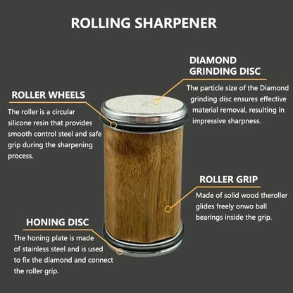 Diamond Rolling Knife Sharpener Stone Kit