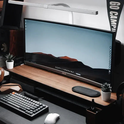 Black Walnut Monitor Stand with Drawers