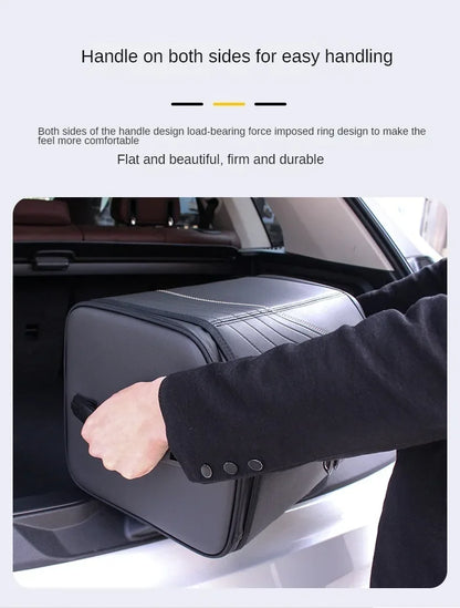 Nappa Leather Luxury Car Trunk Organizer