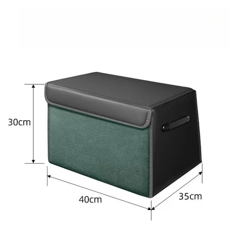 Folding Suede Leather Car Trunk Storage Box