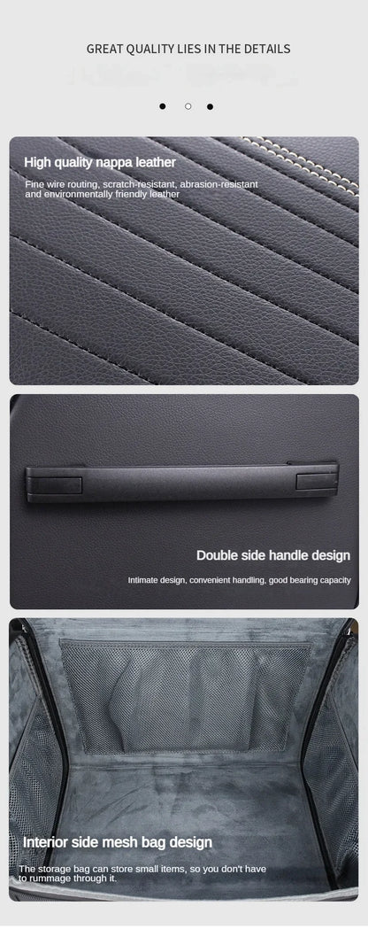 Nappa Leather Luxury Car Trunk Organizer