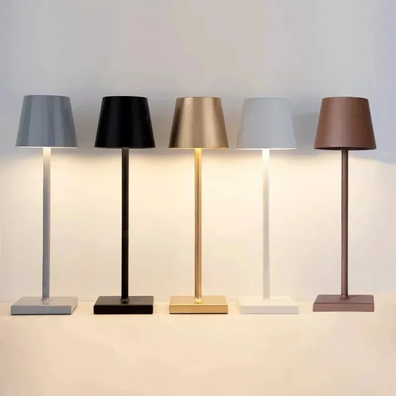 Cordless Dimmable Table Lamp Metallic Black