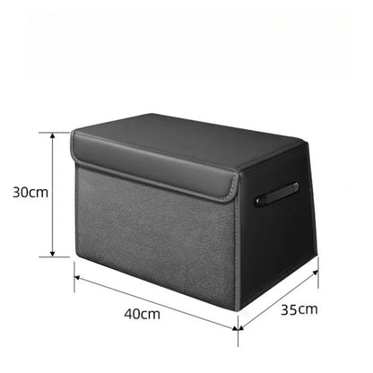 Folding Suede Leather Car Trunk Storage Box