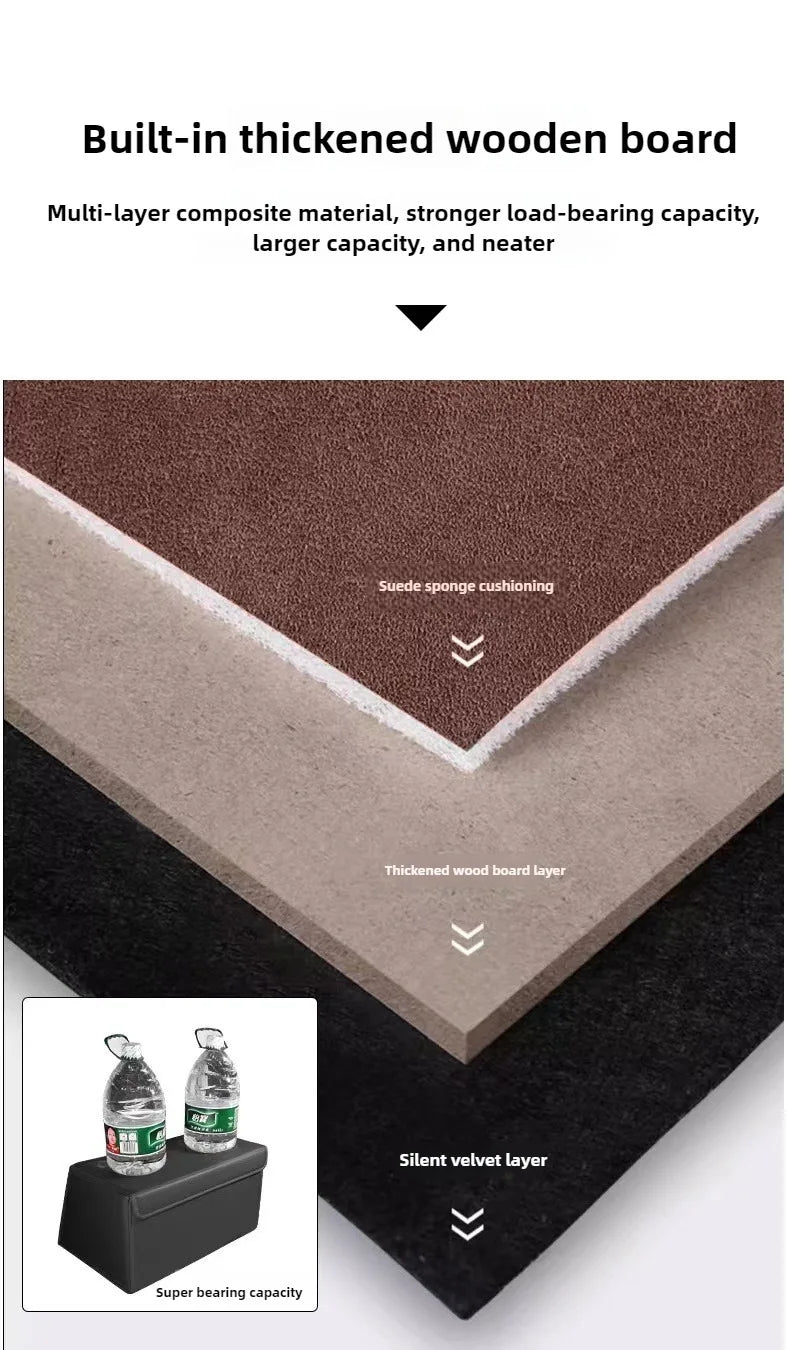Folding Suede Leather Car Trunk Storage Box