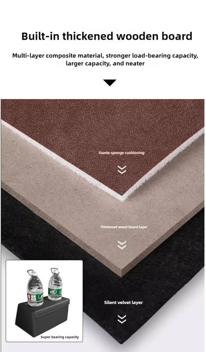 Folding Suede Leather Car Trunk Storage Box