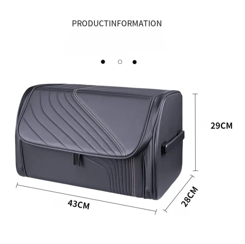Nappa Leather Luxury Car Trunk Organizer