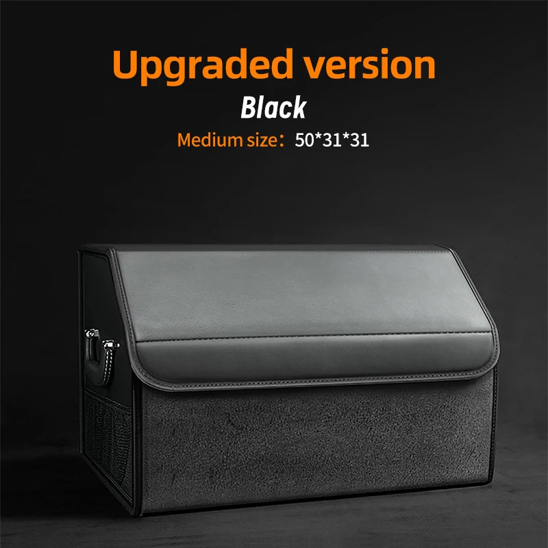 Suede Leather Car Trunk Organizer Box