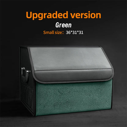 Suede Leather Car Trunk Organizer Box