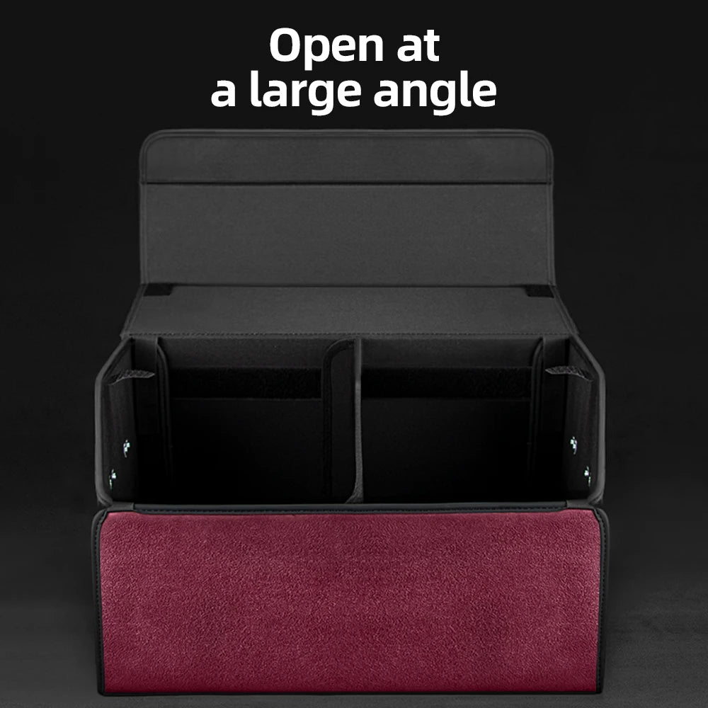 Suede Leather Car Trunk Organizer Box