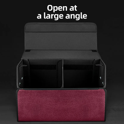 Suede Leather Car Trunk Organizer Box