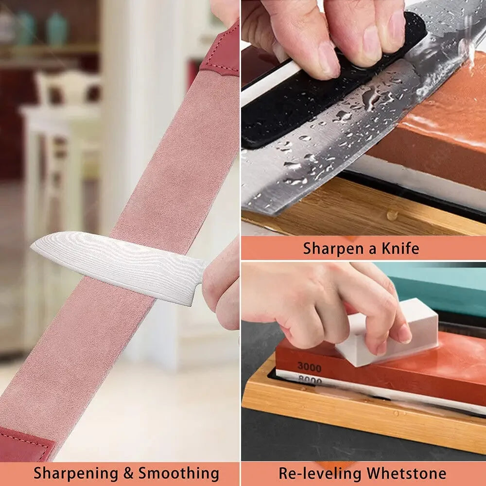 Dual-Grit Knife Sharpening Stone Kit 8000