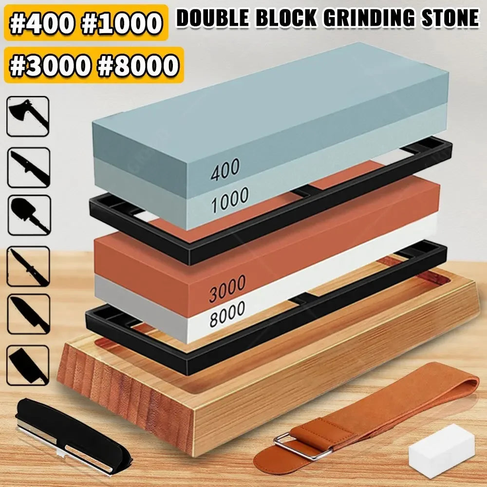 Dual-Grit Knife Sharpening Stone Kit 8000