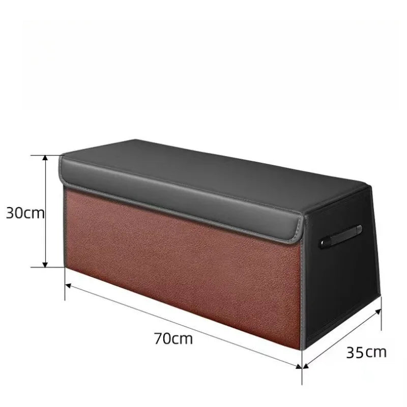 Folding Suede Leather Car Trunk Storage Box